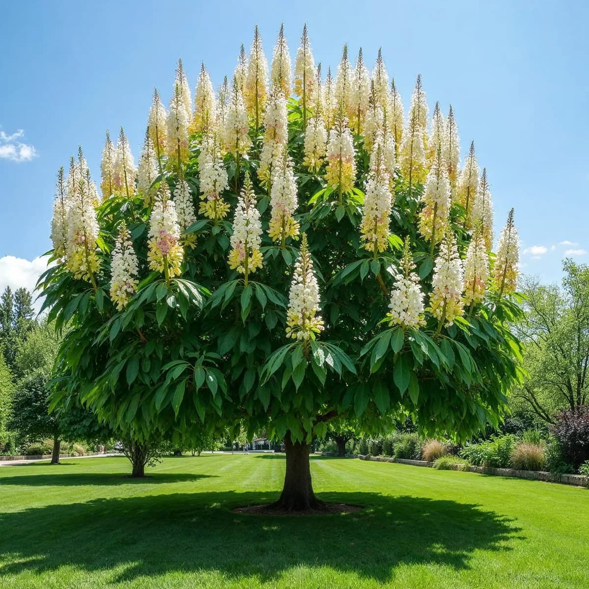 Autumn Splendor Horsechestnut flowering shade tree